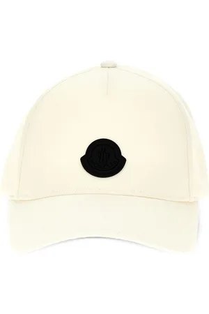 Moncler Tilbehør, Herre, , ONE SIZE, Bomuld, Hvid Baseball Kasket med Logo