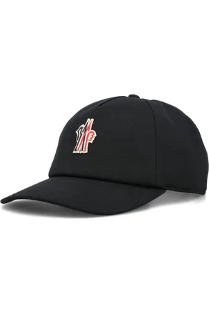 Moncler Tilbehør, Herre, Sort, ONE SIZE, Bomuld, Sort Baseball Cap med Sort Logo