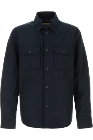 Woolrich Skjorte, Herre, Blå, S, Bomuld, Navy Cotton Blend Blazers Vests