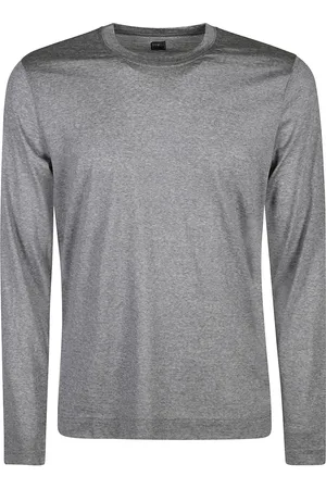 FEDELI Strik, Herre, Grå, S, Uld, Ulden Crew-Neck Sweater