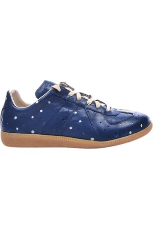 Maison Margiela Sko, Herre, Blå, 39 EU, Læder, 70`er-inspirerede sneakers