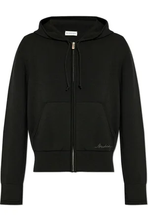 Burberry Sweathshirts & Hoodies, Dame, Sort, XS, Uld, Hooded Sweatshirt