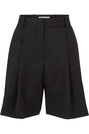 Nina Ricci Shorts, Dame, Sort, 2XS, Uld, Wide Plisserede Shorts