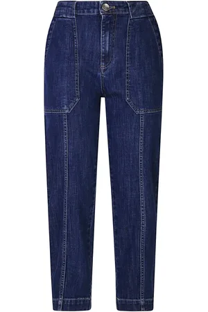 ELEVENTY Jeans, Dame, Blå, 2XS, Bomuld, Denim Bomulds Fatigue Bukser