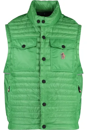 Moncler Jakke, Herre, Grøn, M, Uld, Stilfuld Puffer Vest