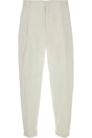 Dolce & Gabbana Bukser, Herre, , S, Hvid Stretch Gabardine Bukser