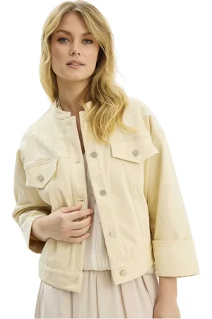 In Front Jakke, Dame, , M, Bomuld, Elegant Dolly Jacket Blazer i Creme