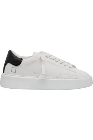 D.A.T.E. Sko, Dame, Hvid, 40 EU, Bomuld, Hvide Sneakers med Hævet Indersål