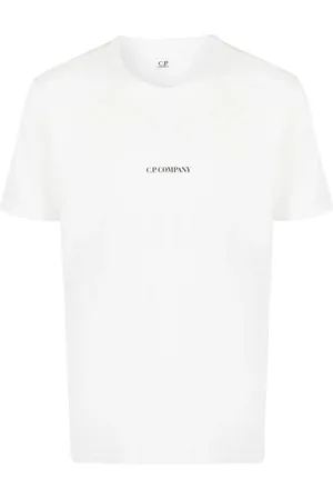 C.P. Company Top, Herre, Hvid, 2XL, Bomuld, Rundhalset T-shirt med print