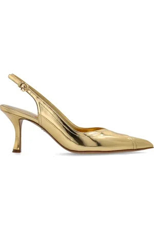 Salvatore Ferragamo Sko, Dame, Gul, 35 1/2 EU, Uld, Egna Høje Hæle