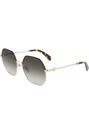 Longchamp Tilbehør, Dame, Gul, 58 MM, Uld, Elegante Metal Solbriller