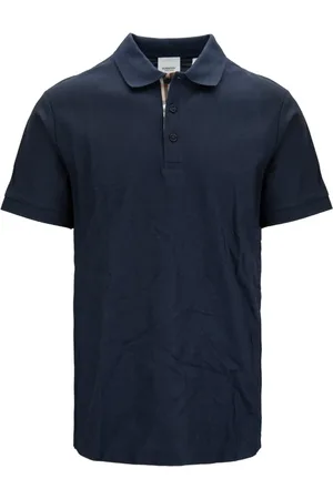 Burberry Top, Herre, Blå, S, Bomuld, Buttoned Polo Shirt