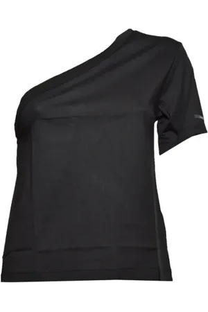 Calvin Klein Top, Dame, Sort, XS, Bomuld, One Shoulder Bomuldstop