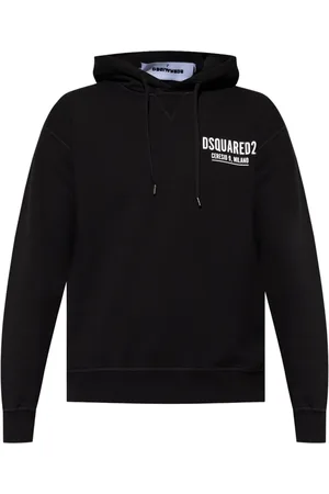 Dsquared2 Sweathshirts & Hoodies, Herre, Sort, XL, Bomuld, Logo Hoodie