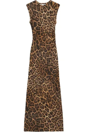 Stella McCartney Kjole, Dame, Brun, XS, Crew Neck Maxi Kjole