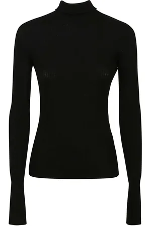 Max Mara Strik, Dame, Sort, S, Uld, Flavia Tank Turtleneck