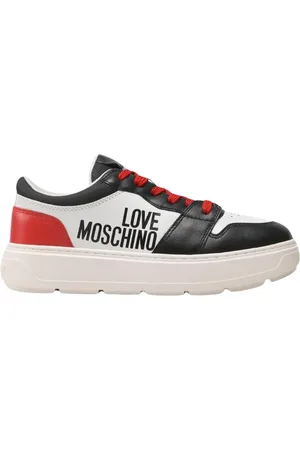 Moschino Sko, Dame, Flerfarvet, 37 EU, Læder, Syntetiske Læder Sneakers