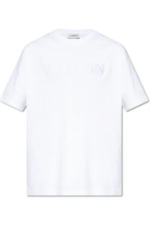 Lanvin Top, Herre, Hvid, M, Bomuld, T-shirt med logo