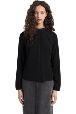 Calvin Klein Bluser & Skjorter, Dame, Sort, XS, Bomuld, Bluse