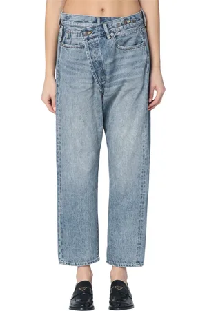 R13 Jeans, Dame, Blå, W28, Denim, Almindelig pasform denim jeans