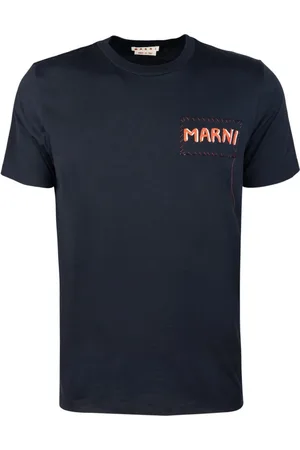 Marni Top, Herre, Sort, XL, Bomuld, Sort bomulds T-shirt med rund hals