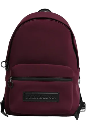 Dolce & Gabbana Taske, Herre, Rød, ONE SIZE, Læder, Burgundy Tekstilrygsæk med læderremme