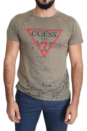 Guess Top, Herre, Brun, L, Bomuld, Brun Bomulds Casual T-shirt