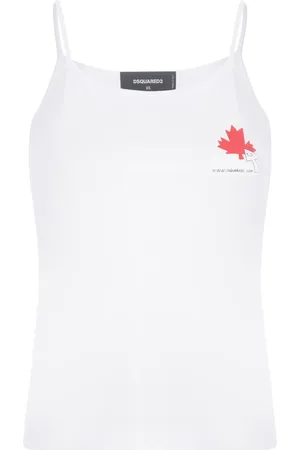 Dsquared2 Top, Dame, Hvid, XS, Bomuld, Canottiera Sleeveless Top