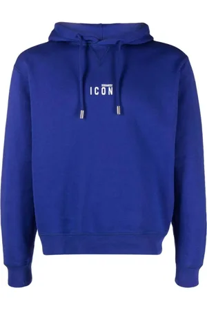 Dsquared2 Sweathshirts & Hoodies, Herre, Blå, 2XL, Bomuld, Hoodie