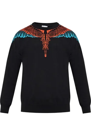 MARCELO BURLON Sweathshirts & Hoodies, Herre, Sort, L, Bomuld, Sweater med logo