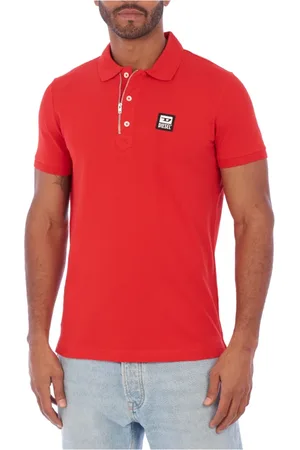 Diesel Top, Herre, Rød, XL, Bomuld, Short Sleeve Polo Shirt