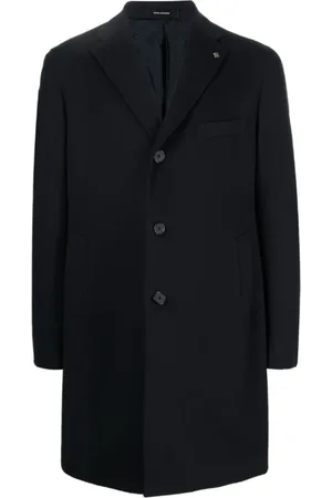TAGLIATORE Frakke, Herre, Blå, XL, Uld, Navy Skræddersyet Frakke