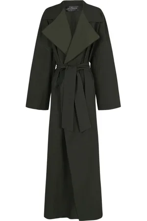 Cortana Frakke, Dame, Grøn, XS, Bomuld, Camille Oversized Gabardine Frakke