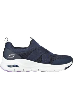 Skechers Sport, Dame, Blå, 36 1/2 EU, Slip-On Sneakers Modern Rhythm