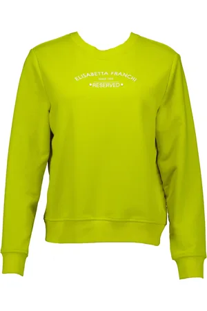 Elisabetta Franchi Sweathshirts & Hoodies, Dame, Gul, XL, Bomuld, Gul Sweater