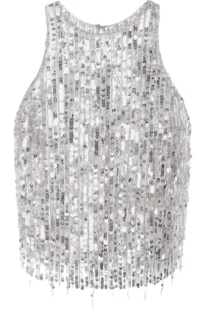 Elisabetta Franchi Top, Dame, Grå, XL, Polyester, Sleeveless Top