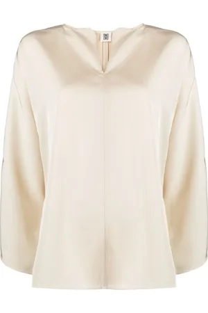 By Malene Birger Bluser & Skjorter, Dame, , M, Uld, Elegant Vanilla Cream Bluse