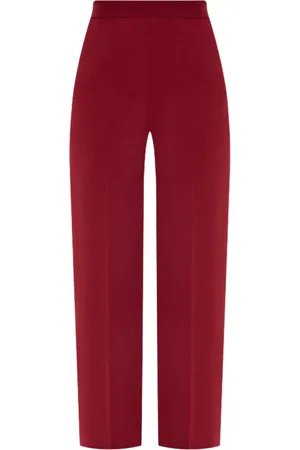 Loro Piana Bukser, Dame, Rød, XS, Cashmere, Relaxed Fit Bordo Cashmere Bukser