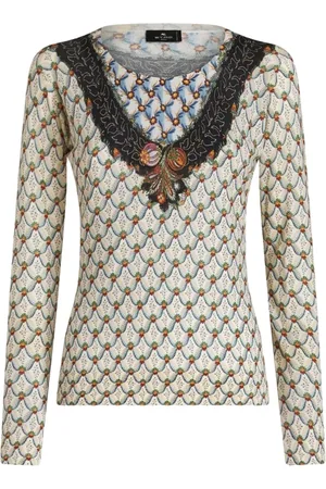 Etro Top, Dame, Flerfarvet, S, Uld, Sweatshirt