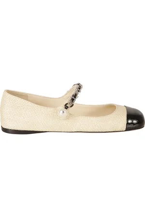 Miu Miu Sko, Dame, , 39 EU, Læder, Raffia Ballerinaer