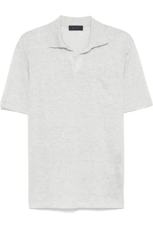 Sease Top, Herre, Grå, L, Bomuld, Linned/Bomuld Polo Skjorte, Made in Italy