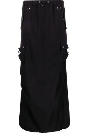 COPERNI Nederdel, Dame, Sort, XS, Uld, Skræddersyet Cargo Maxi Nederdel