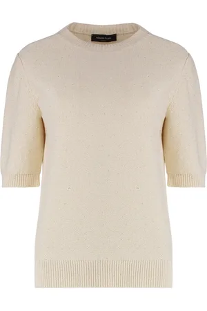 Fabiana Filippi Strik, Dame, , S, Bomuld, Sequin-udsmykket Kortærmet Sweater