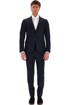 Ermenegildo Zegna Jakkesæt, Herre, Blå, L, Uld, Blå Uldkjole Drop 8 Stil