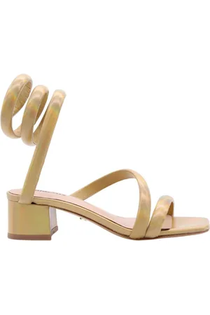 Lola Cruz Sko, Dame, Gul, 38 EU, Uld, Gekko Højhælede Sandaler