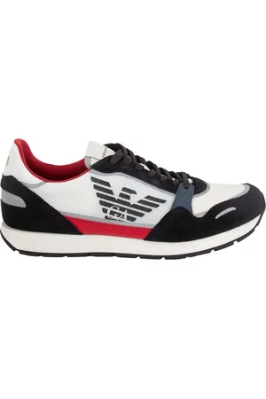 Emporio Armani Sko, Herre, Flerfarvet, 43 1/2 EU, Polyester, Polyester Sneakers