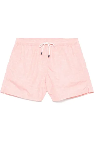 FEDELI Badetøj, Herre, Lyserød, M, Polyester, Polyester Badeshorts med Elastisk Talje