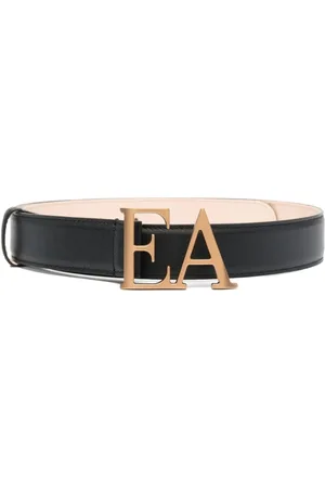 Emporio Armani Tilbehør, Dame, Sort, 75 CM, Læder, Fashion Bælte