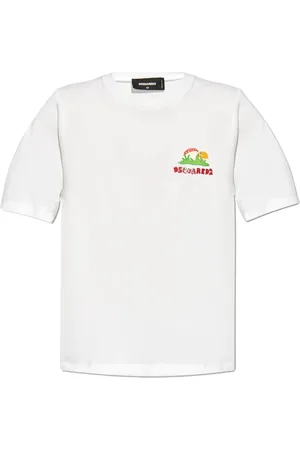 Dsquared2 Top, Dame, Hvid, M, Bomuld, Printet T-shirt