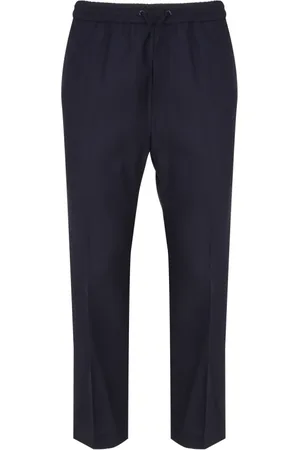 Calvin Klein Bukser, Herre, Blå, 2XL, Tyl, Straight Leg Tracksuit Style Bukser